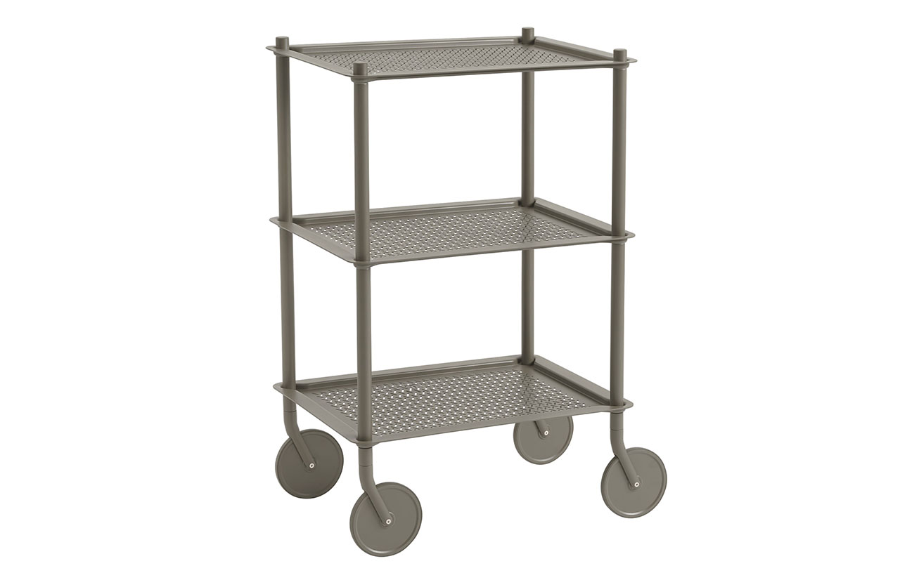 FLOW TROLLEY stalelis su 3 lentynomis