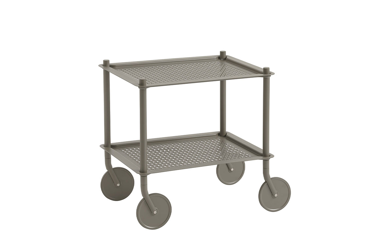FLOW TROLLEY stalelis su 2 lentynomis
