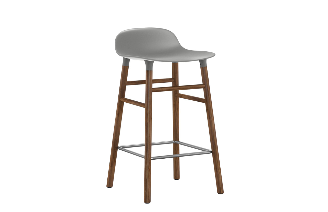 FORM BARSTOOL WALNUT pusbario kėdė, 65 cm