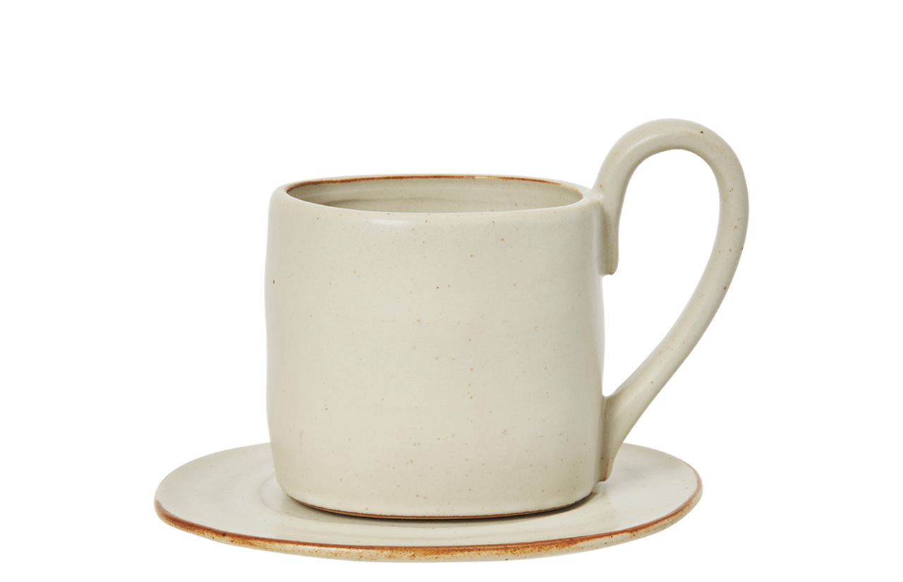 FLOW puodelis su lėkštute, 250 ml