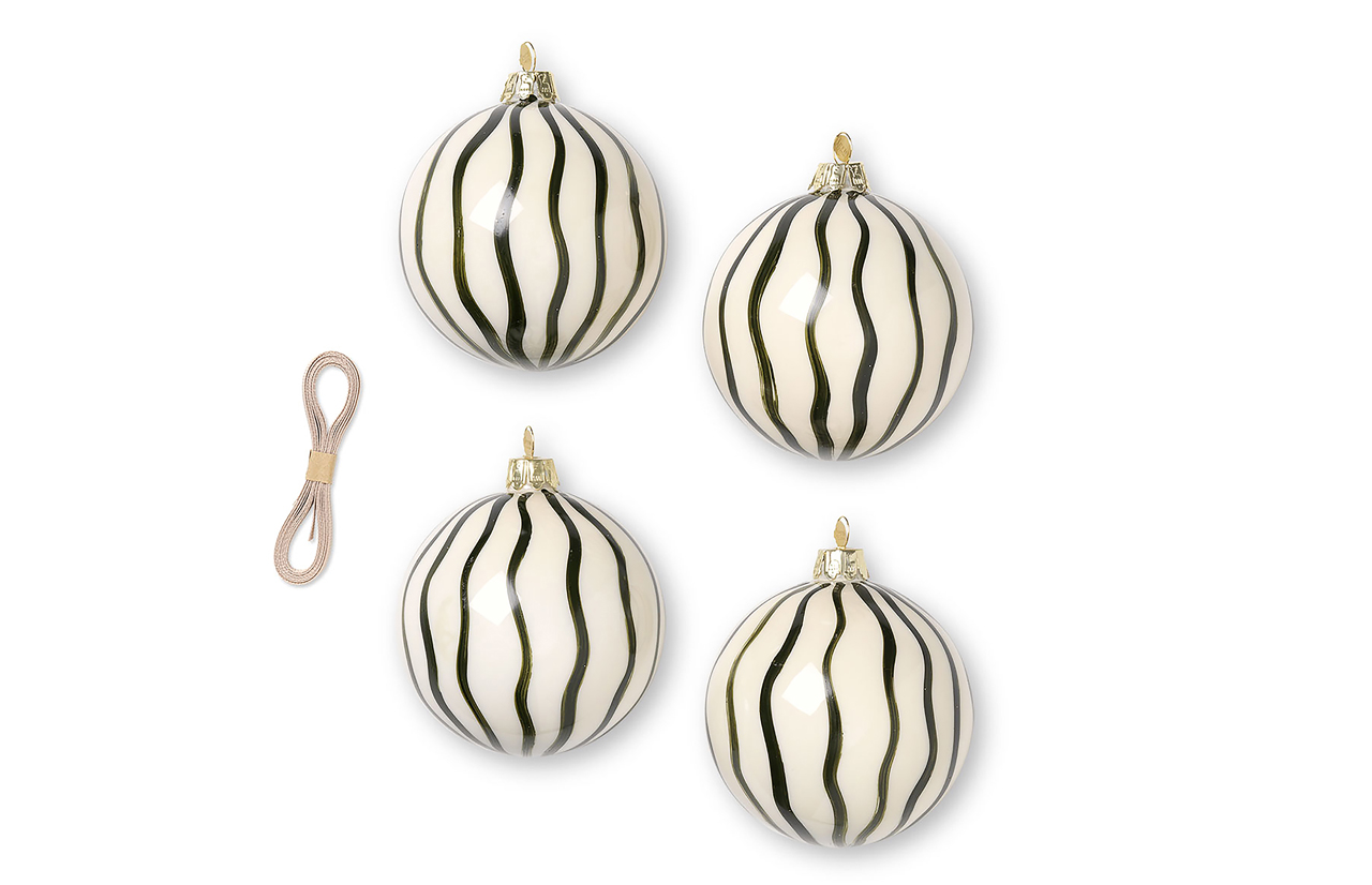 CHRISTMAS kalėdiniai eglutės žaisliukai, 4vnt.