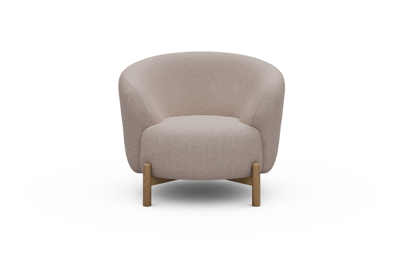 FJORD K450 fotelis, ąžuolinės kojelės