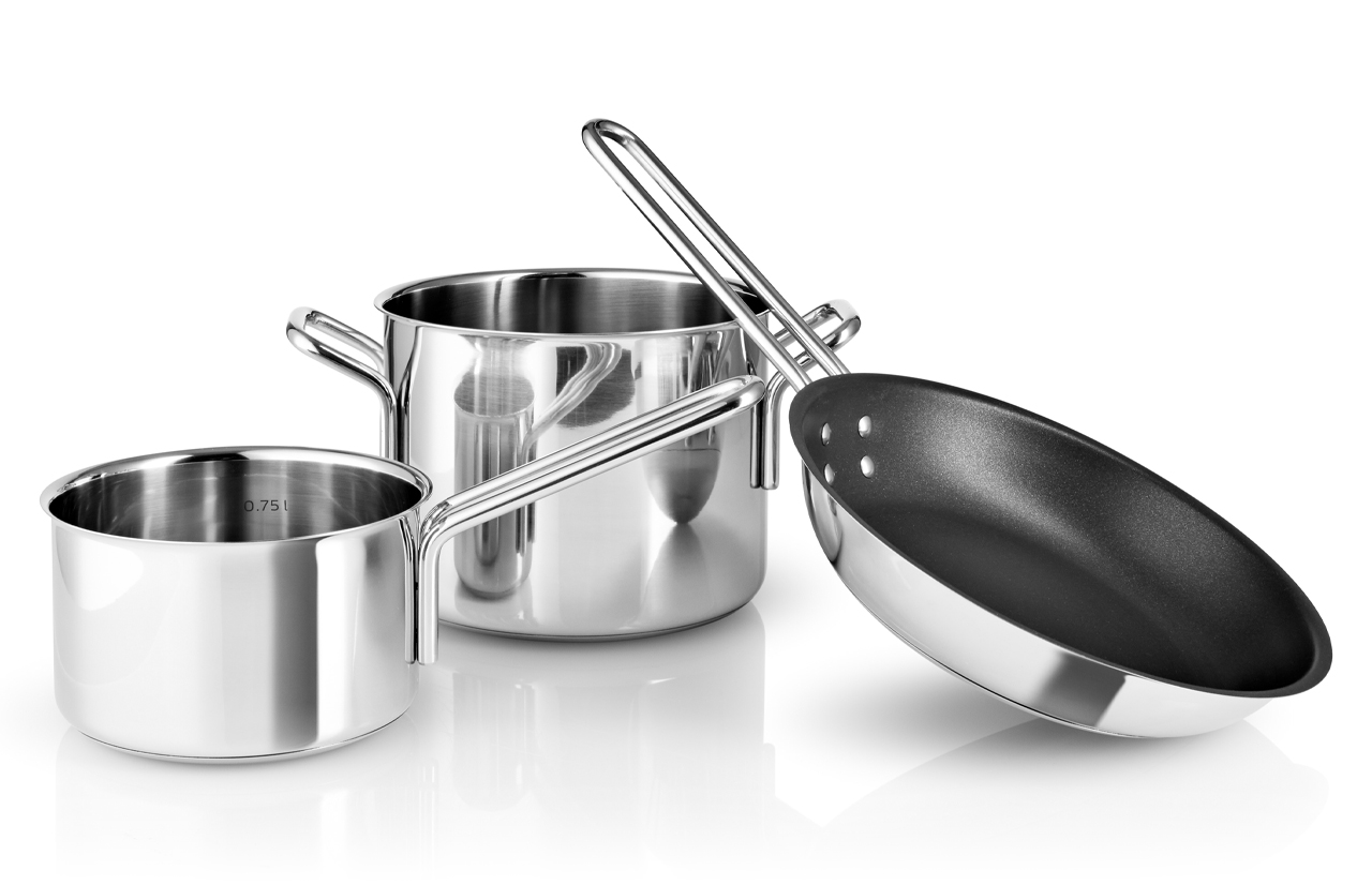 EVA TRIO STAINLESS STEEL rinkinys, 3 dalys