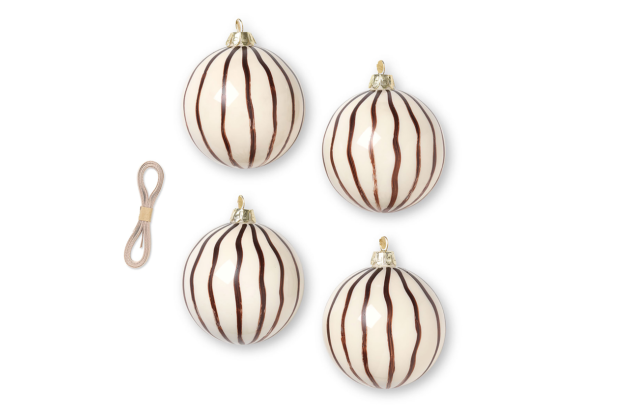 CHRISTMAS kalėdiniai eglutės žaisliukai, 4vnt.