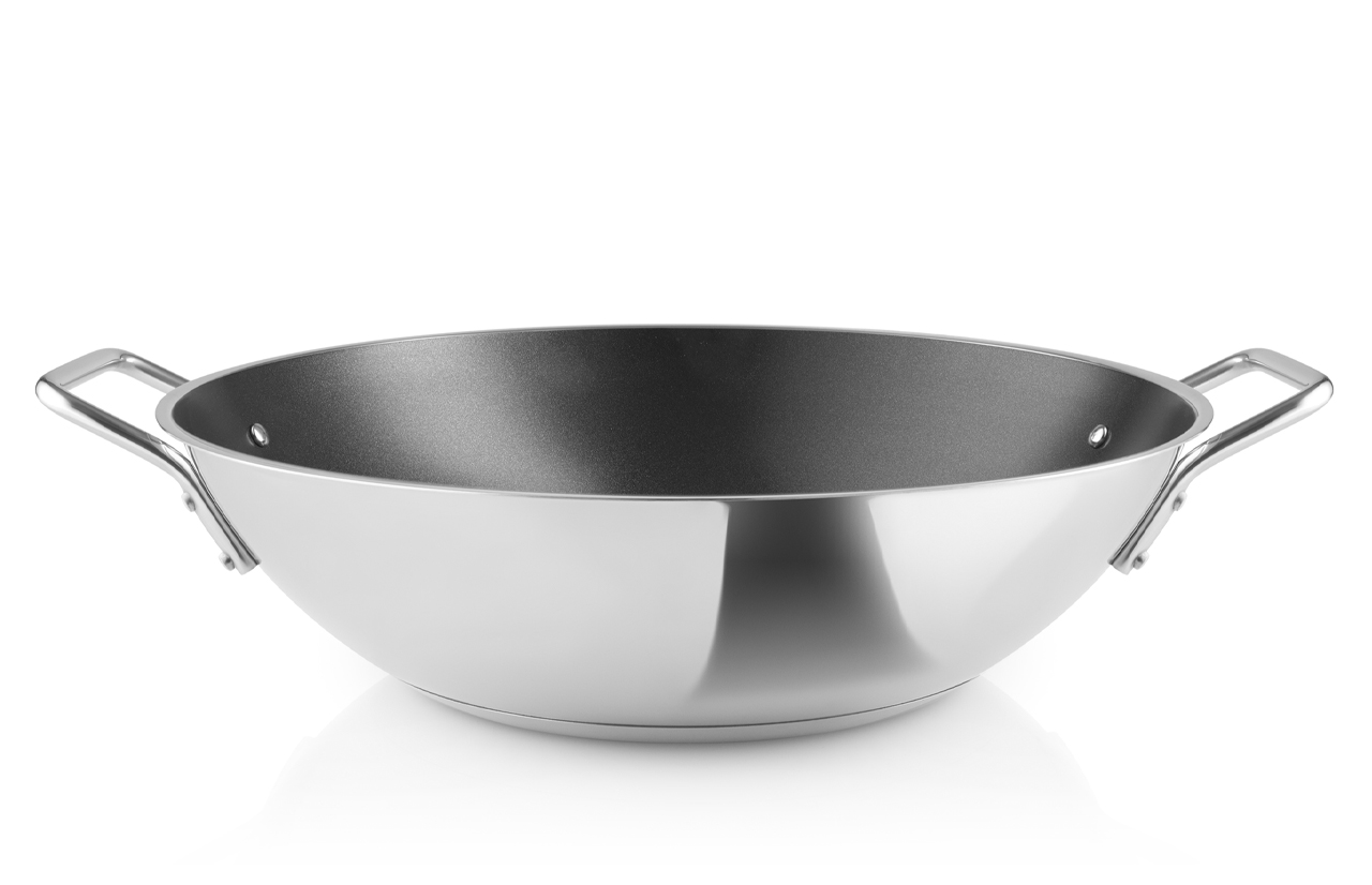 WOK STAINLESS STEEL Pan with Ceramic Coating, Ø 32cm