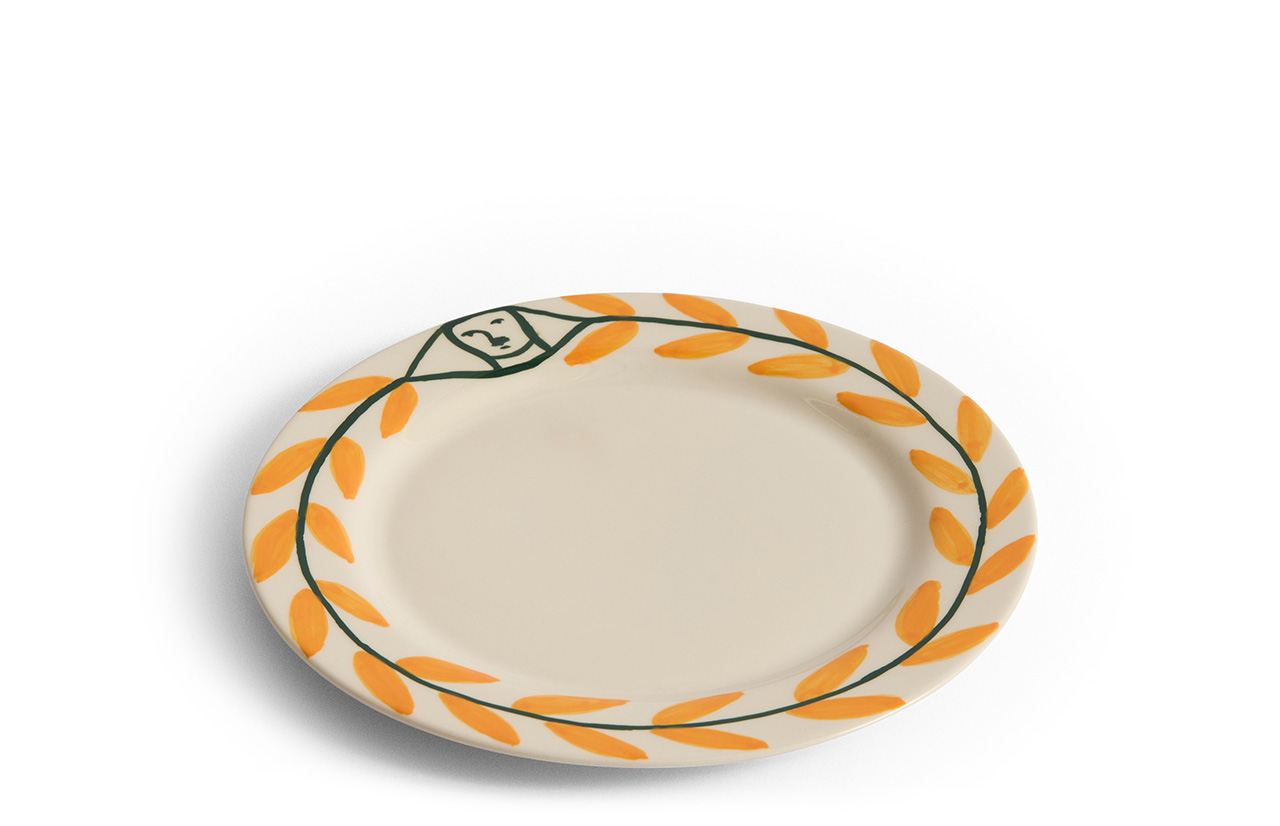 LA PITTURA plate, Ø 24 cm, Golden leaf
