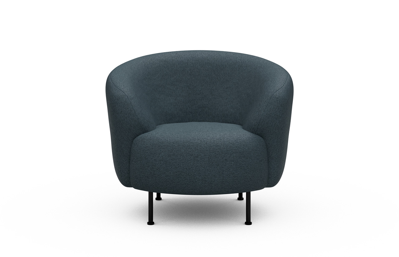 FJORD K450 fotelis, metalinės kojelės 