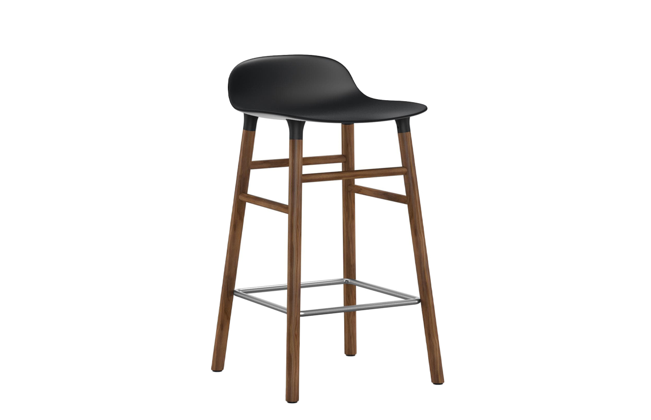 FORM BARSTOOL WALNUT pusbario kėdė, 65 cm