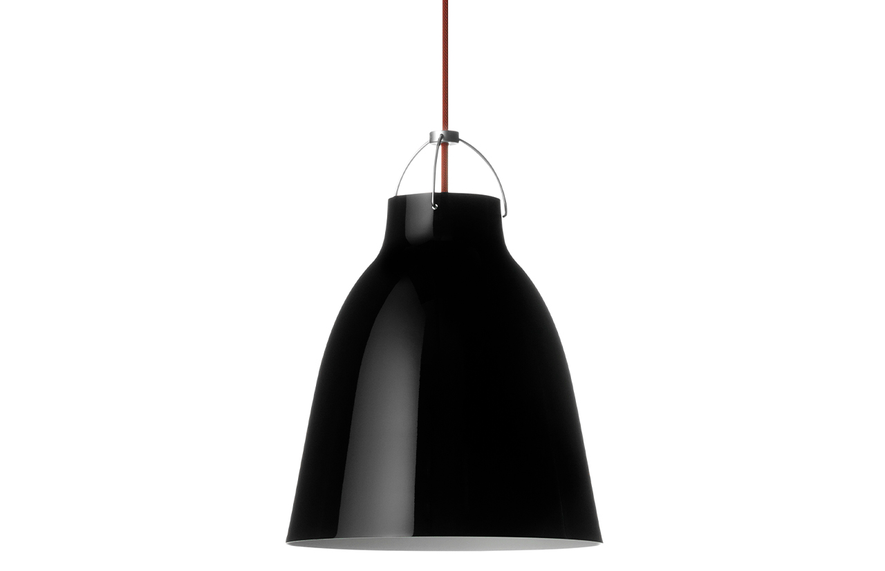 CARAVAGGIO Pendant Lamp with Red Cable, Ø 25.8cm