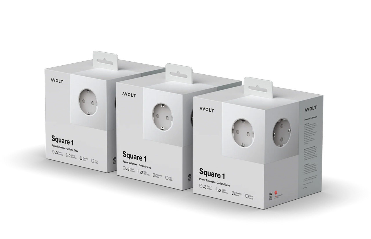 SQUARE 1 / USB-C & MAGNET 3 vnt. ilgintuvų rinkinys