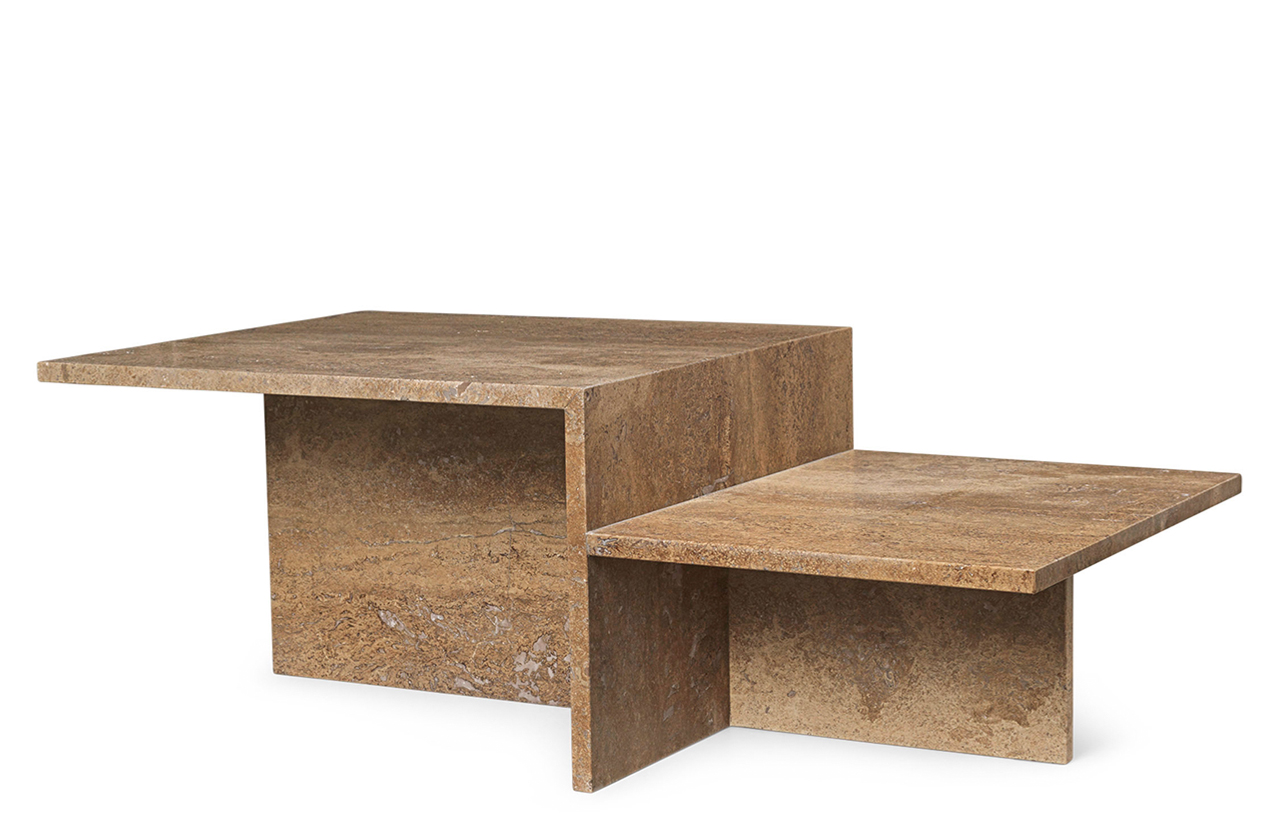 DISTINCT coffee table, travertine
