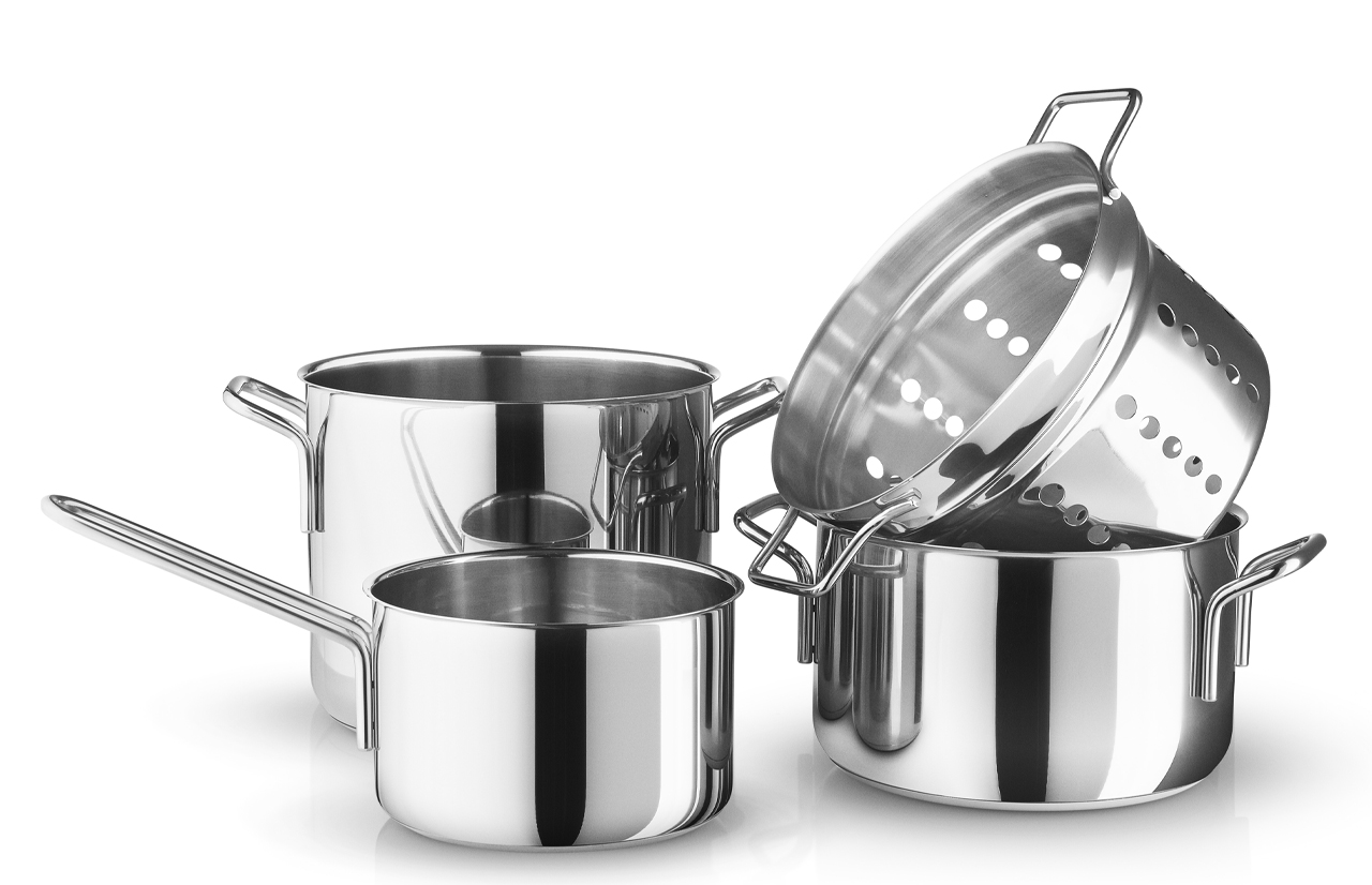 EVA TRIO STAINLESS STEEL rinkinys, 4 dalys